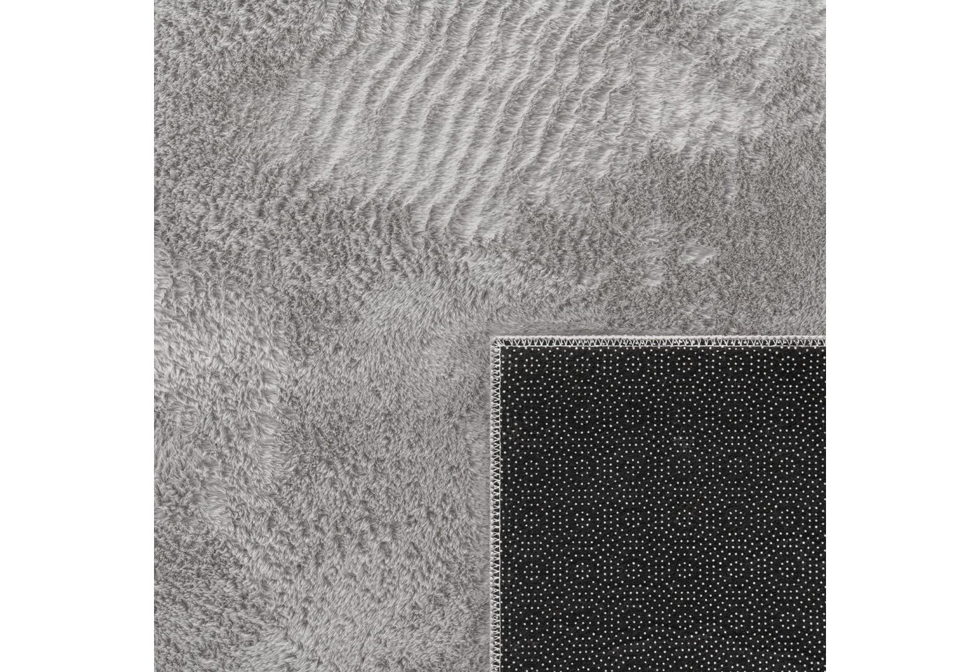 KADIMA DESIGN Teppich waschbar Einfarbig Wohnzimmer schmutzabweisend Teppich Kurzflor, Rechteckig, Höhe: 14 mm, Florhöhe: 10 mm, 100% Polyester, Rechteckig, 60x – Bild 5 von 5