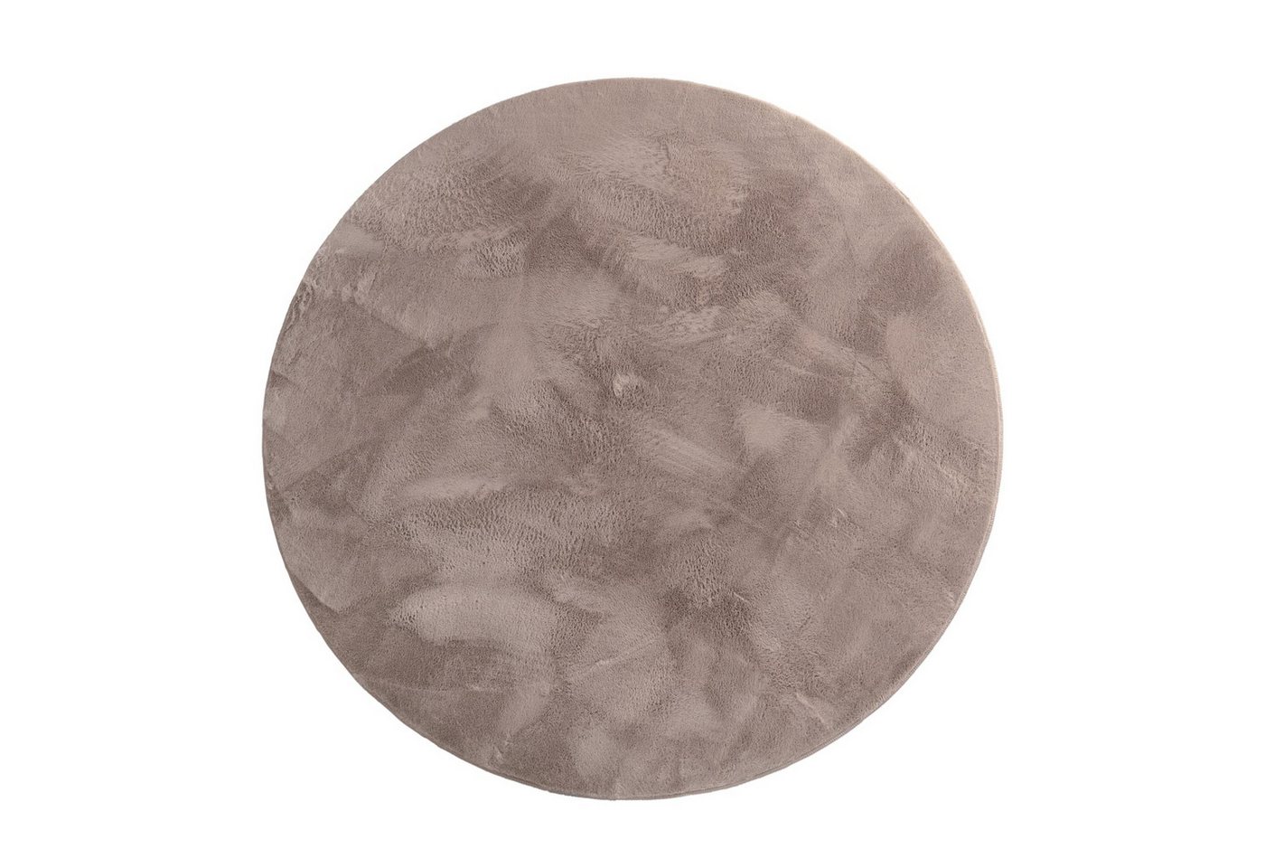 KADIMA DESIGN Teppich waschbar Einfarbig Wohnzimmer schmutzabweisend Teppich Kurzflor, Rund, Höhe: 14 mm, Florhöhe: 10 mm, Polyester, Rund, 80D, Taupe – Bild 2 von 5
