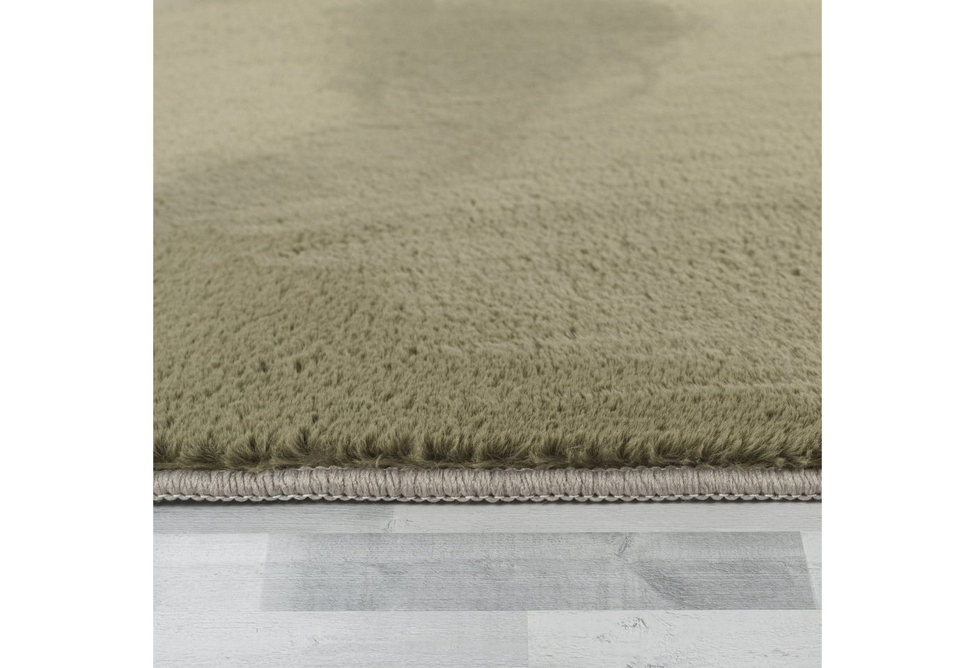 KADIMA DESIGN Teppich waschbar Einfarbig Wohnzimmer schmutzabweisend Teppich Kurzflor, Läufer, Höhe: 14 mm, Florhöhe: 10 mm, 100% Polyester, Läufer, 80x150cm, G – Bild 4 von 5