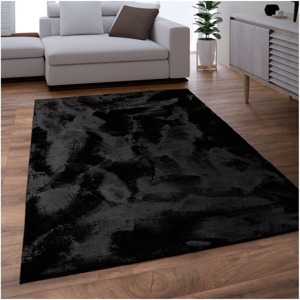 KADIMA DESIGN Teppich waschbar Einfarbig Wohnzimmer schmutzabweisend Teppich Kurzflor, Rechteckig, Höhe: 14 mm, Florhöhe: 10 mm, 100% Polyester, Rechteckig, 60x