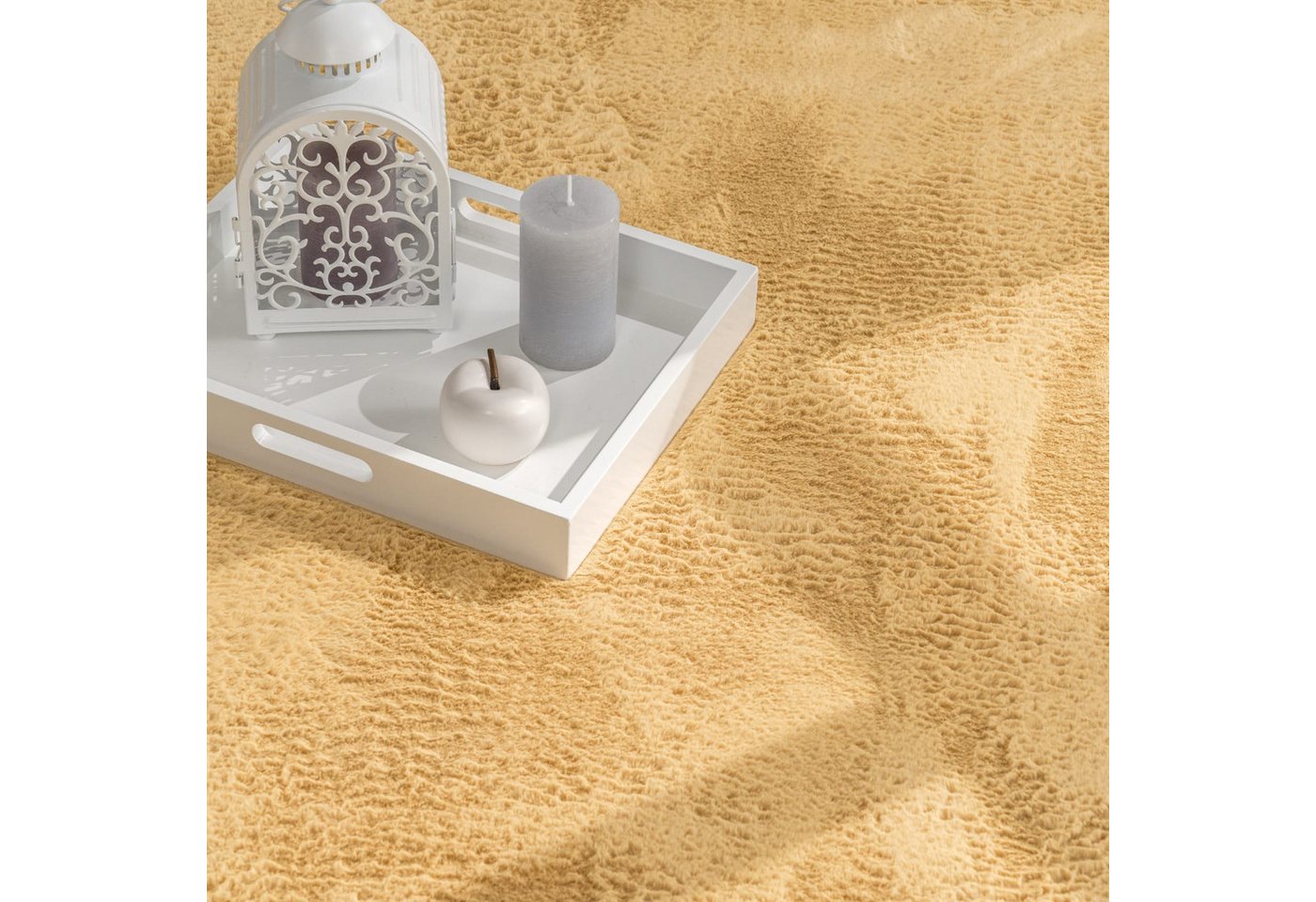KADIMA DESIGN Teppich waschbar Einfarbig Wohnzimmer schmutzabweisend Teppich Kurzflor, Rechteckig, Höhe: 14 mm, Florhöhe: 10 mm, 100% Polyester, Läufer, 60x90cm – Bild 3 von 5