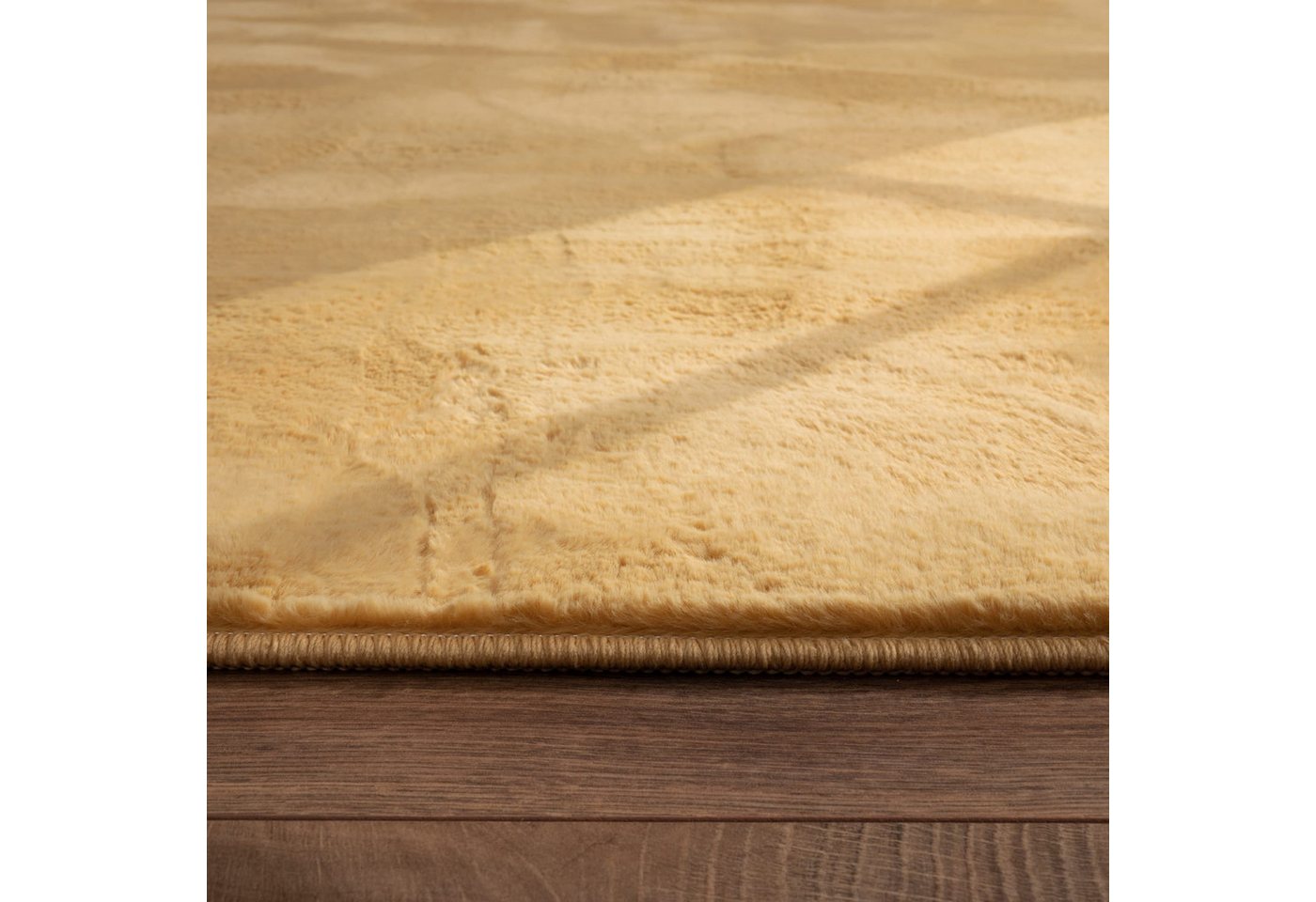 KADIMA DESIGN Teppich waschbar Einfarbig Wohnzimmer schmutzabweisend Teppich Kurzflor, Rechteckig, Höhe: 14 mm, Florhöhe: 10 mm, 100% Polyester, Läufer, 60x90cm – Bild 4 von 5