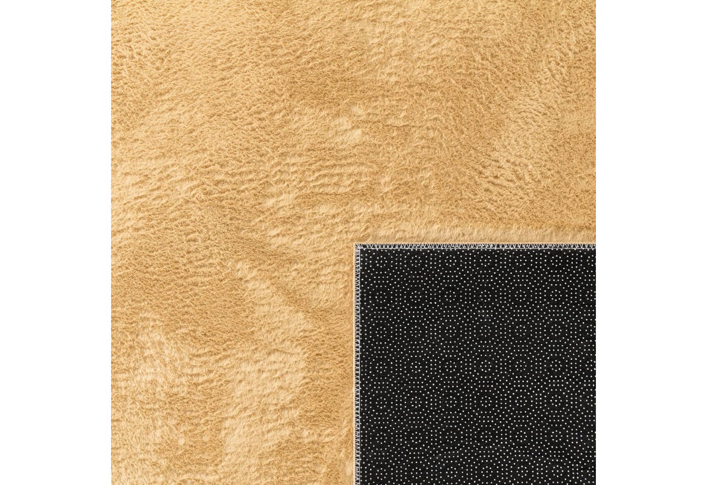 KADIMA DESIGN Teppich waschbar Einfarbig Wohnzimmer schmutzabweisend Teppich Kurzflor, Rechteckig, Höhe: 14 mm, Florhöhe: 10 mm, 100% Polyester, Läufer, 60x90cm – Bild 5 von 5