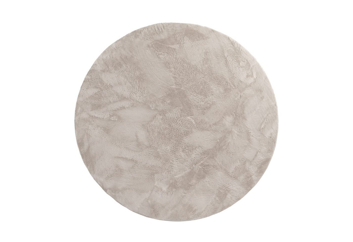 KADIMA DESIGN Teppich waschbar Einfarbig Wohnzimmer schmutzabweisend Teppich Kurzflor, Rund, Höhe: 14 mm, Florhöhe: 10 mm, Polyester, Rund, 80D, Beige – Bild 2 von 5