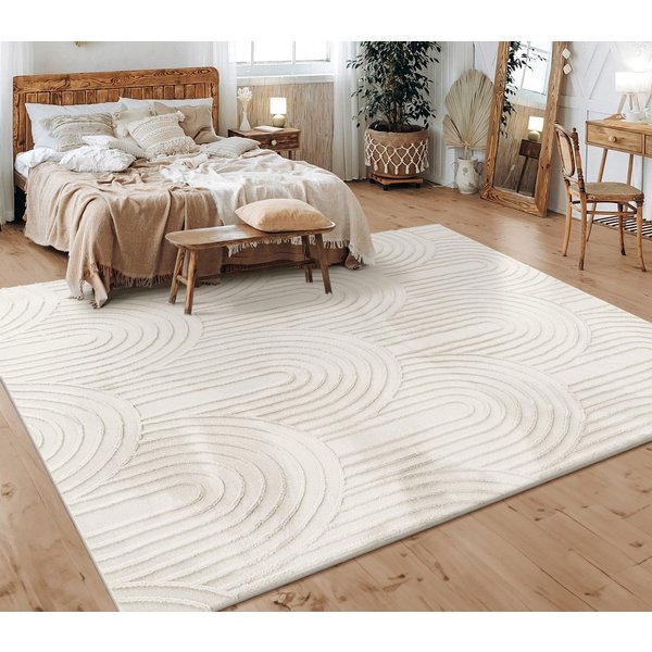 KADIMA DESIGN Teppich waschbar Struktur Wohnzimmer schmutzabweisend Teppich Kurzflor, Läufer, Höhe: 14 mm, Florhöhe: 10 mm, 100% Polyester, Rechteckig, 80x150cm