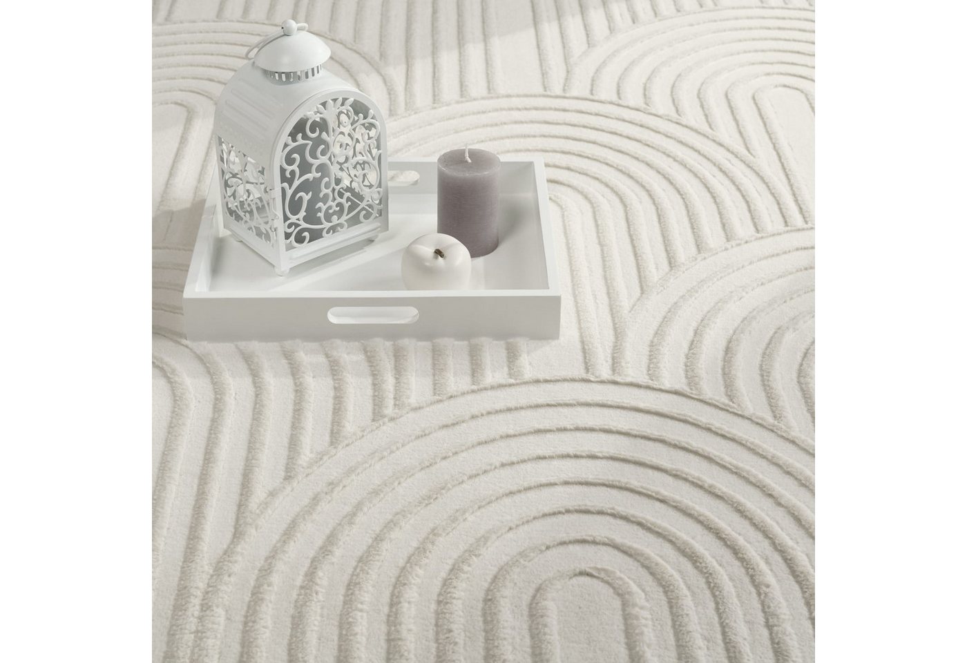 KADIMA DESIGN Teppich waschbar Struktur Wohnzimmer schmutzabweisend Teppich Kurzflor, Läufer, Höhe: 14 mm, Florhöhe: 10 mm, 100% Polyester, Rechteckig, 80x150cm – Bild 3 von 5