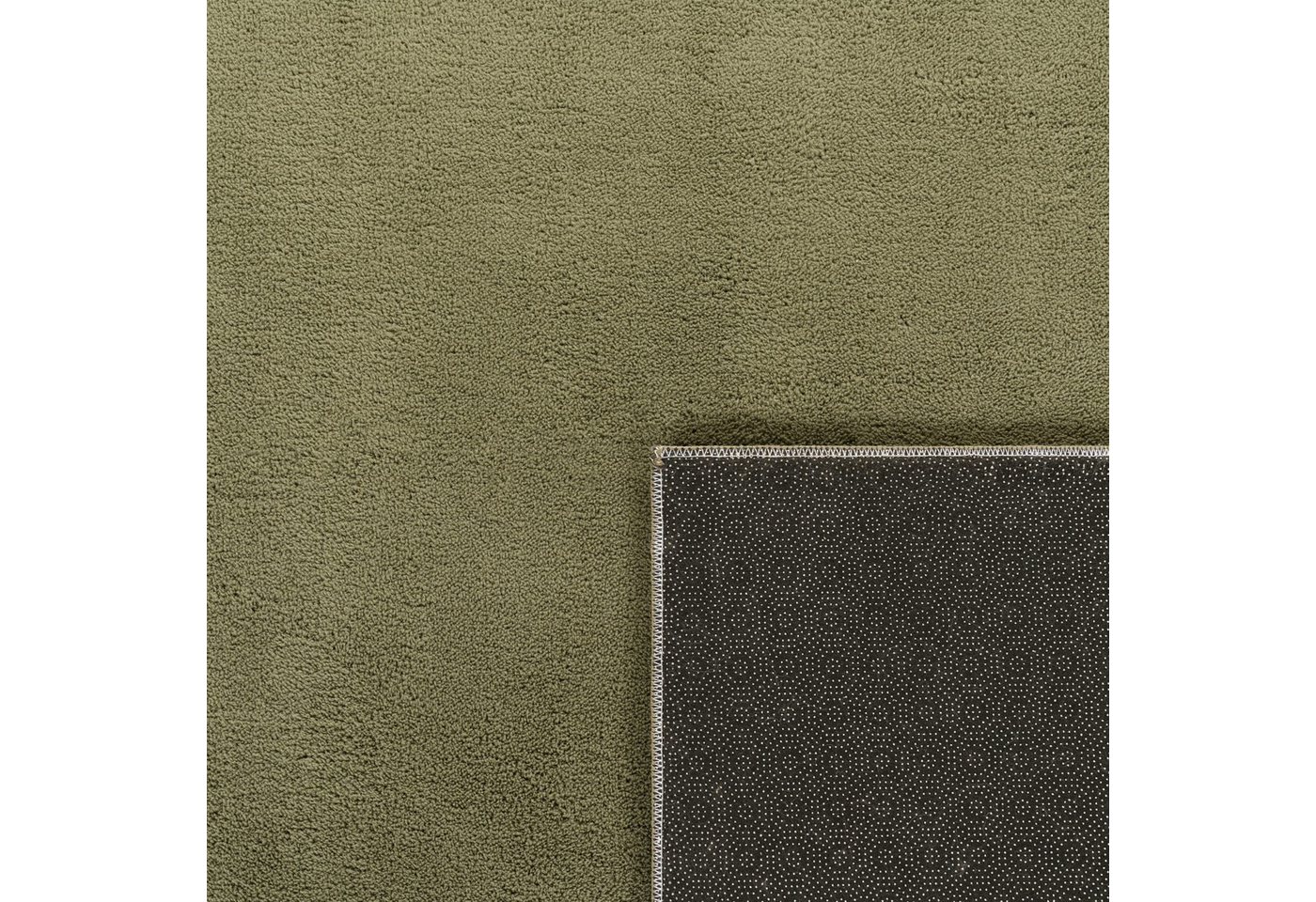 KADIMA DESIGN Teppich waschbar Unifarben Wohnzimmer schmutzabweisend Teppich Kurzflor, Rechteckig, Höhe: 14 mm, Florhöhe: 10 mm, 100% Polyester, Läufer, 60x100c – Bild 5 von 5