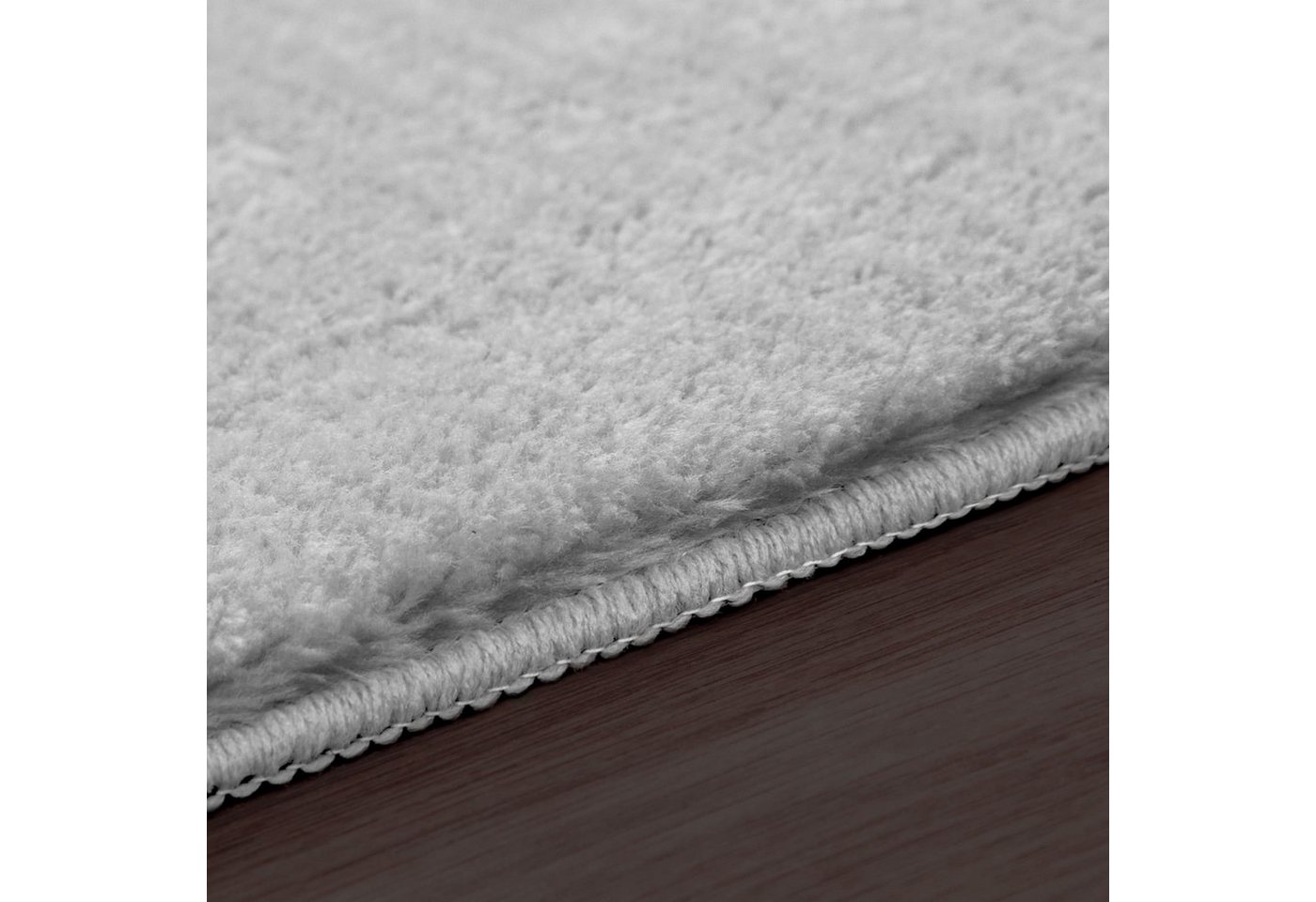 KADIMA DESIGN Teppich waschbar Unifarben Wohnzimmer schmutzabweisend Teppich Kurzflor, Rund, Höhe: 14 mm, Florhöhe: 10 mm, Polyester, Rücken aus Felt + Dots, Ru – Bild 4 von 5