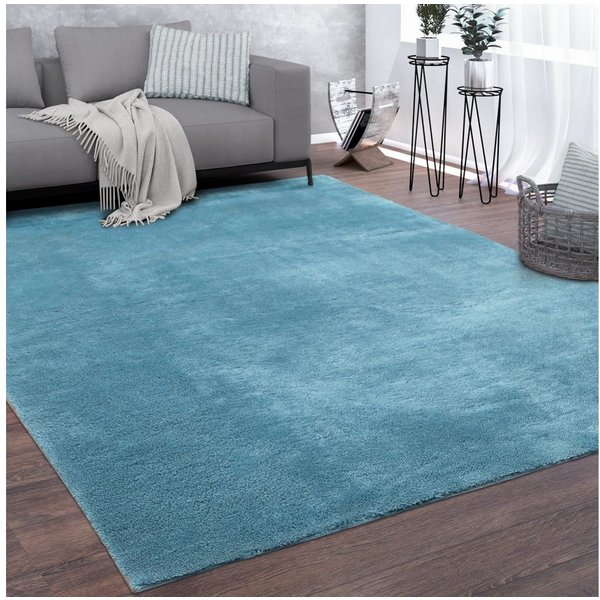 KADIMA DESIGN Teppich waschbar Unifarben Wohnzimmer schmutzabweisend Teppich Kurzflor, Rechteckig, Höhe: 14 mm, Florhöhe: 10 mm, 100% Polyester, Läufer, 60x100c