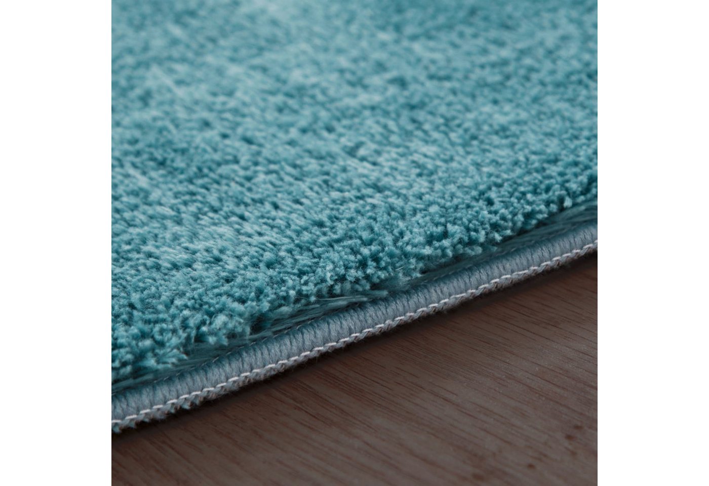 KADIMA DESIGN Teppich waschbar Unifarben Wohnzimmer schmutzabweisend Teppich Kurzflor, Rechteckig, Höhe: 14 mm, Florhöhe: 10 mm, 100% Polyester, Läufer, 60x100c – Bild 4 von 5