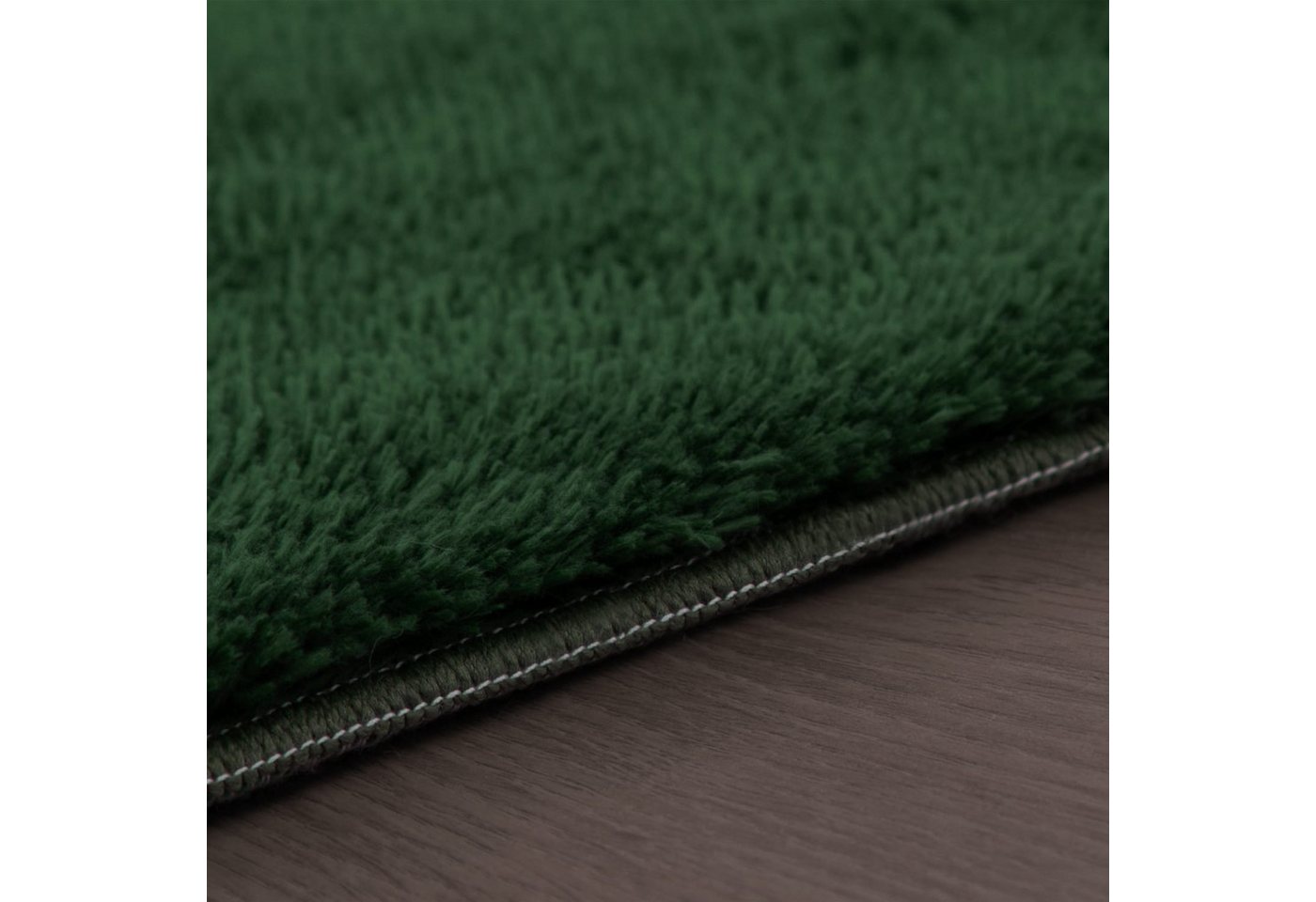 KADIMA DESIGN Teppich waschbar Unifarben Wohnzimmer schmutzabweisend Teppich Kurzflor, Rund, Höhe: 14 mm, Florhöhe: 10 mm, Polyester, Rücken aus Felt + Dots, Ru – Bild 4 von 5