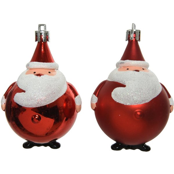Kaemingk Christbaumschmuck, Christbaumschmuck Kunststoff Weihnachtsmann 8cm rot 1 Stück sortiert