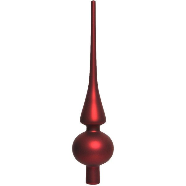 Kaemingk Christbaumspitze, Christbaumspitze Glas 26cm ochsenblut matt
