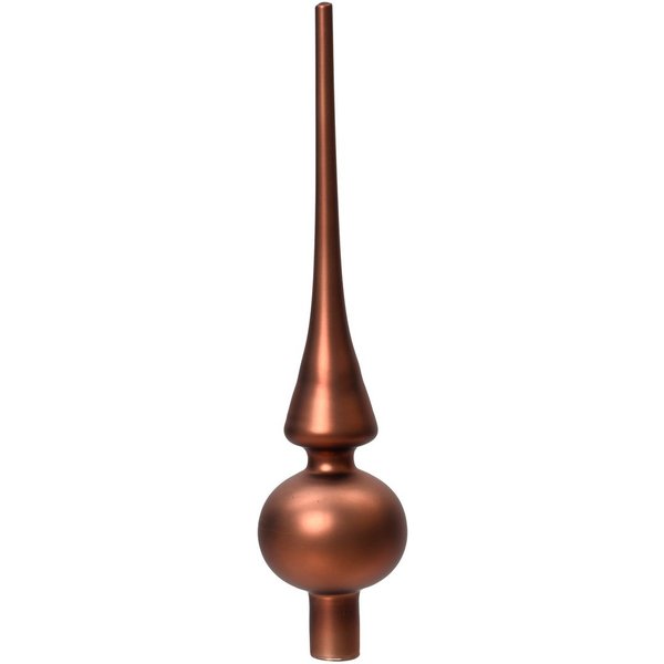 Kaemingk Christbaumspitze, Christbaumspitze Glas 26cm - Espressobraun matt