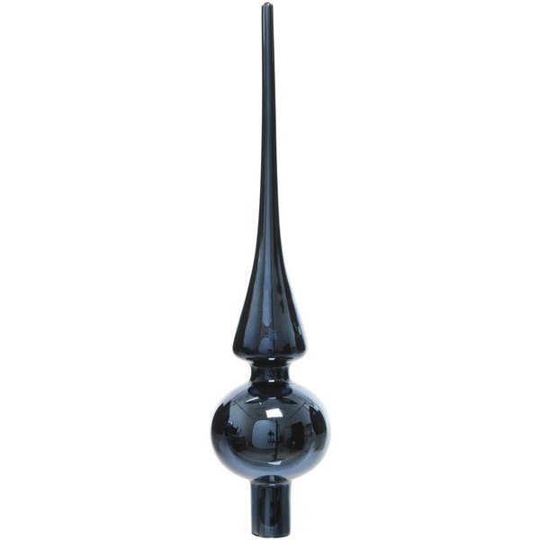 Kaemingk Christbaumspitze, Christbaumspitze Glas 26cm nachtblau glänzend