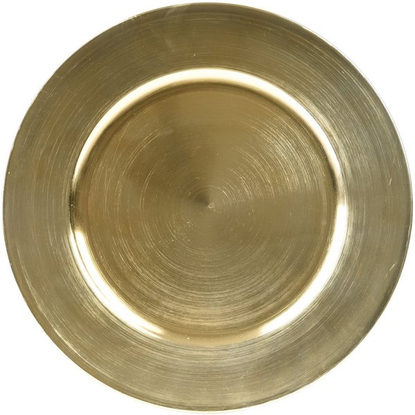 Kaemingk Dekoteller, Dekoteller 33cm Kunststoff glänzend - Gold metallic