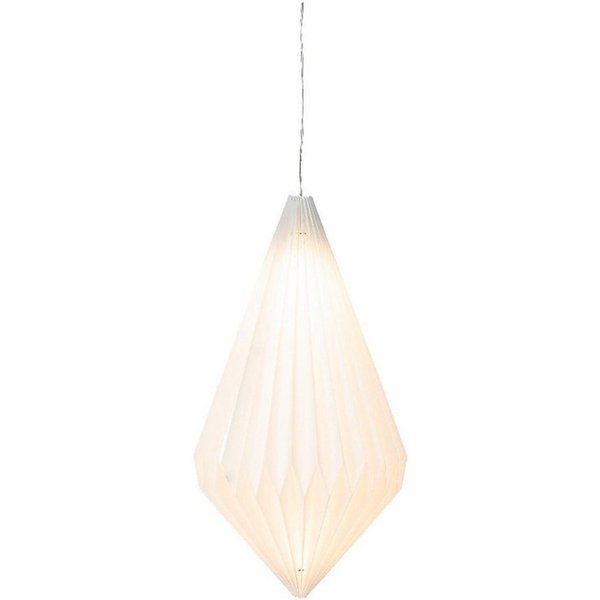 Kaemingk LED Dekolicht Ornament ILLIA, Batteriebetrieben, Weiß, Timerfunktion, LED fest integriert, Kunststoff, IP44 Spritzwassergeschützt, Ø 25 x H 42 cm