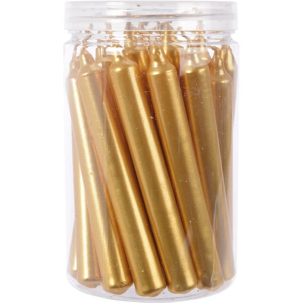 Kaemingk Spitzkerze, Kleine Spitzkerzen 10,5cm Gold 22er Set