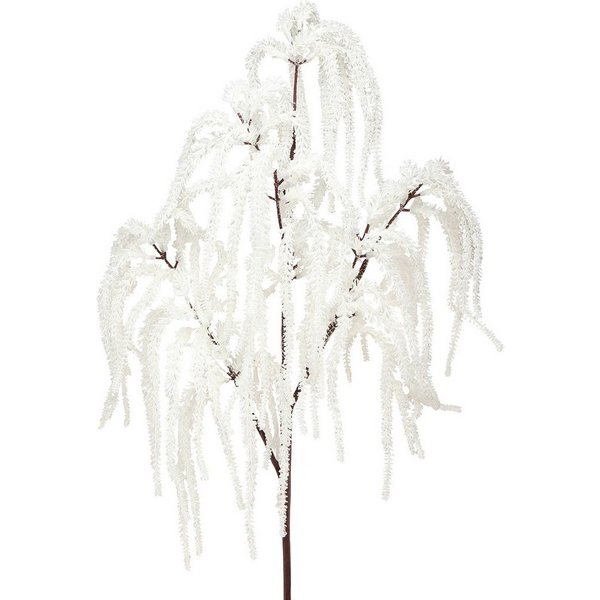 Winterliche Kunstpflanze Dekozweig Trauerweide Weiß Glitter Winterdeko 82cm 2 Stk, 2 Stück, Kaemingk, Höhe 1 cm