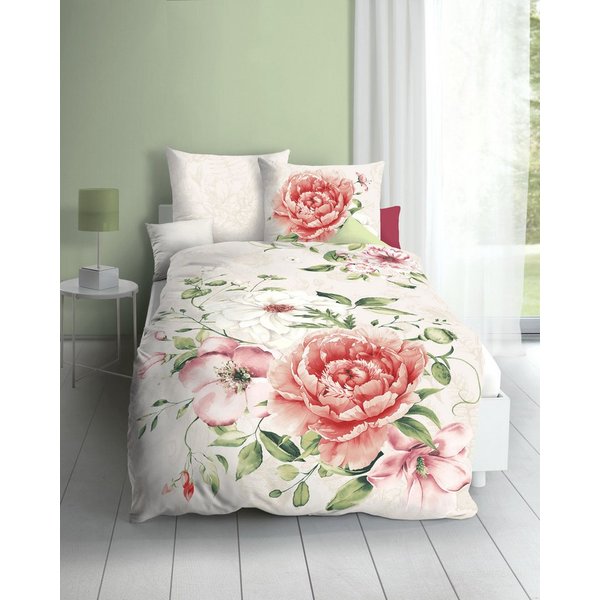 Kaeppel Bettwäsche Blushing Rose, Mako-Satin, 2 teilig, Mit Rosen