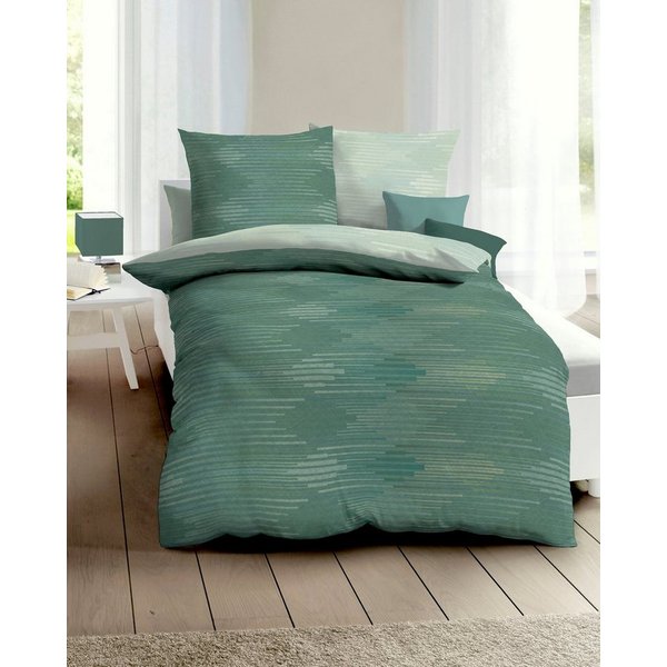Kaeppel Wendebettwäsche Ikat, Mako-Satin, 2 teilig, angenehm wärmend