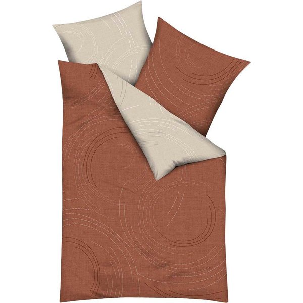 Kaeppel Wendebettwäsche JARO 100% Baumwolle, Mako-Satin, 2 teilig, mit Markenreißverschluss, zeitloses Design, pflegeleicht