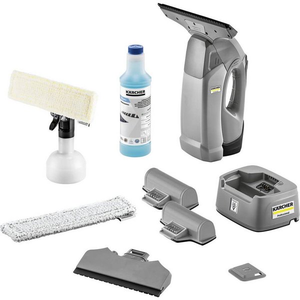 Kärcher Professional Fenstersauger WVP 10 Adv *EU Fenstersauger Schwarz Anzahl mitgelieferte Akkus 2, inkl. Akku