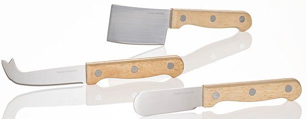 Buddy's Käsemesser Buddy´s Blades, Edelstahl, Griffe aus Holz, für Rechts-/Linkshänder geeignet, 3-teilig – Bild 3 von 4