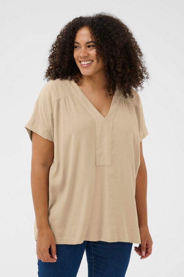 KAFFE Curve Kurzarmbluse Bluse kurzarm KCmille Große Größen – Bild 3 von 5