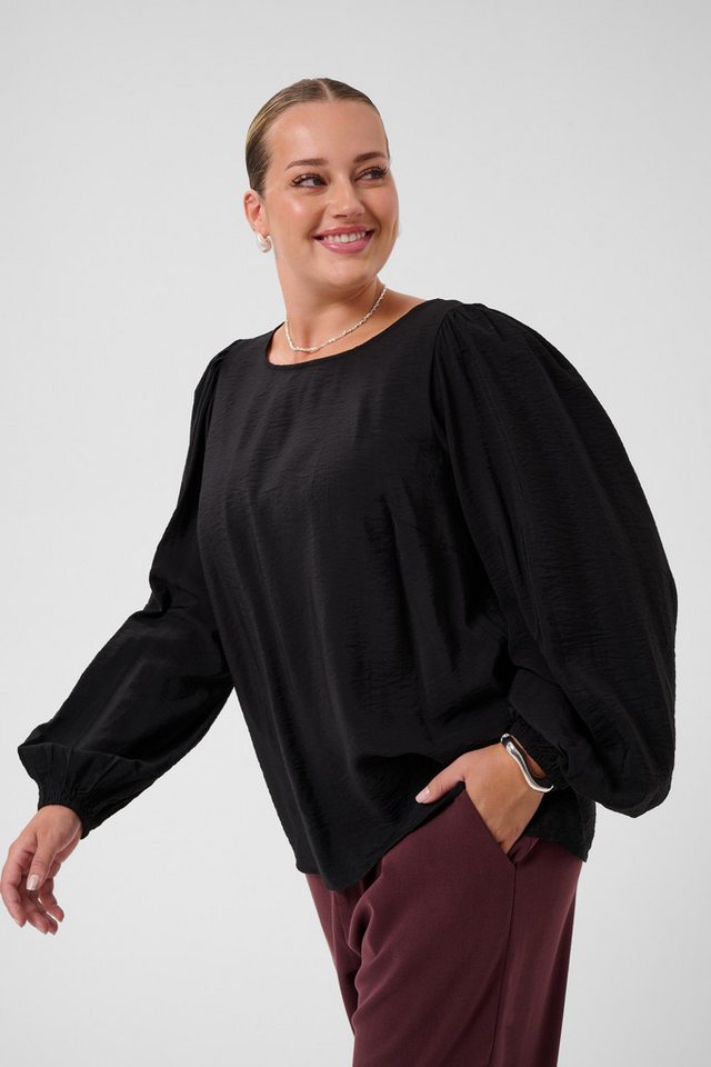 KAFFE Curve Langarmbluse Bluse langarm KCgila Große Größen – Bild 4 von 5