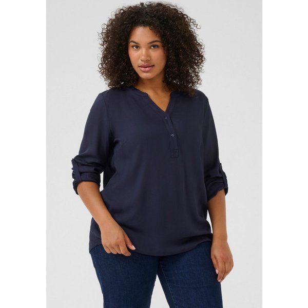 KAFFE Curve Langarmbluse Bluse langarm KCsida Große Größen