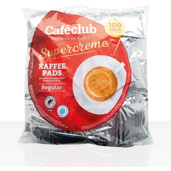 Caféclub Kaffee Caféclub Supercreme Regular Kaffeepads 100 Stück