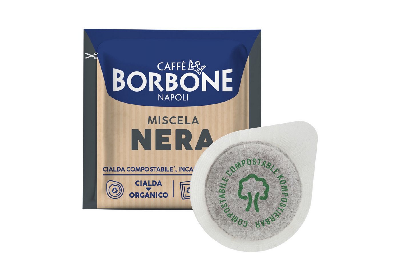 Caffè Borbone Kaffee Caffè Borbone 4er Set (200 Pads) Kompostierbar: Oro, Blu, Nera, Rossa, 4 x (Neapolitanischer Kaffee, 200 E.S.E. Pads Vorrat für ESE-Geräte) – Bild 4 von 5