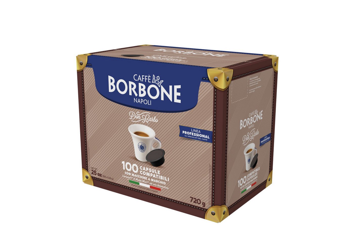 Caffè Borbone Kaffee Caffè Borbone Don Carlo Kaffeekapseln Blu 100x Kapseln, (blaue Mischung, Kompatibel mit Lavazza®* A Modo Mio®* Haushalts-Espressomaschinen) – Bild 4 von 5