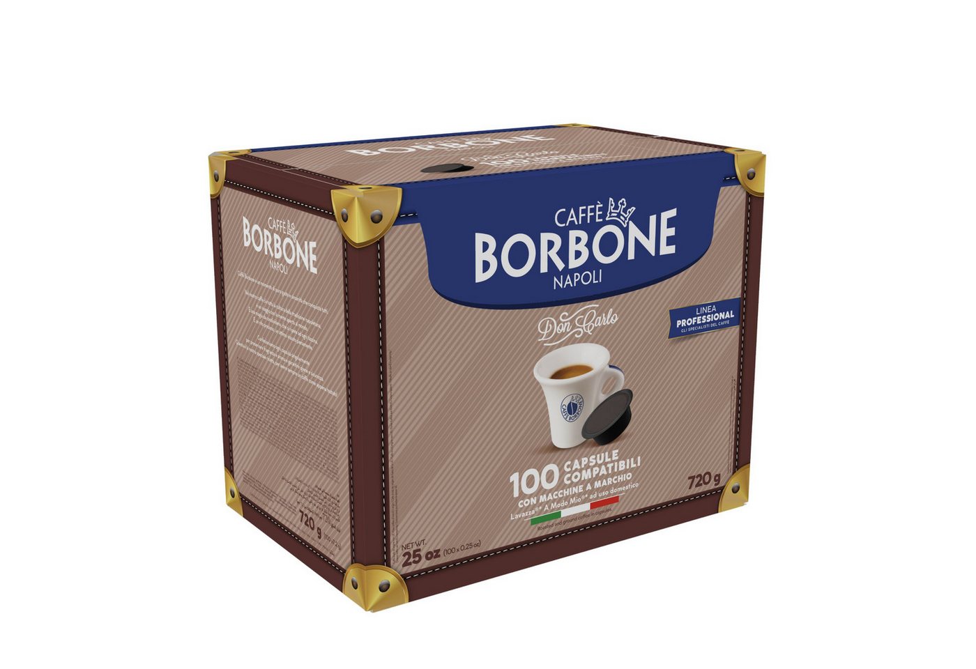 Caffè Borbone Kaffee Caffè Borbone Don Carlo Kaffeekapseln Blu 100x Kapseln, (blaue Mischung, Kompatibel mit Lavazza®* A Modo Mio®* Haushalts-Espressomaschinen) – Bild 5 von 5