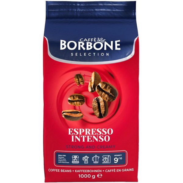 Caffè Borbone Kaffee Caffè Borbone Selection Espresso Intenso (1x 1000g), 1 x (Intenso Espresso 1Kg, Röstung Medium, Intensität 9/10, Ganze Kaffeebohnen)
