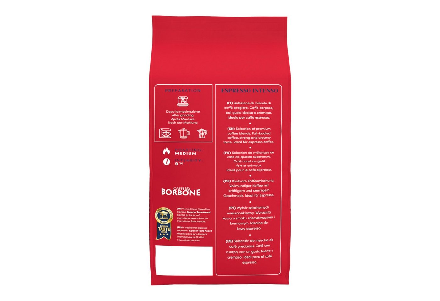 Caffè Borbone Kaffee Caffè Borbone Selection Espresso Intenso (1x 1000g), 1 x (Intenso Espresso 1Kg, Röstung Medium, Intensität 9/10, Ganze Kaffeebohnen) – Bild 5 von 5