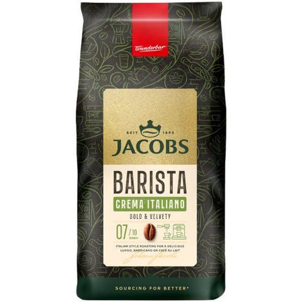 JACOBS Kaffee Kaffeebohnen JACOBS BARISTA CREMA ITALIANO, 1 kg