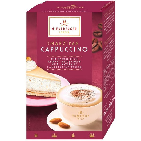 Niederegger Kaffeeersatz Niederegger Marzipan Cappuccino, 10-Stick Portionsbeutel, 220 g