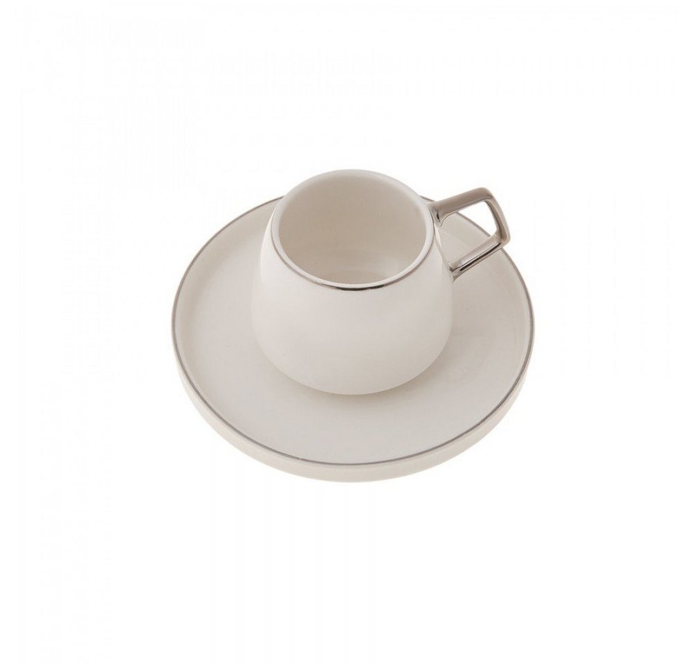 Karaca Kaffeeservice Karaca Saturn Kaffeeservice Türkische Kaffeetassen-Set 6er - Platin – Bild 4 von 5