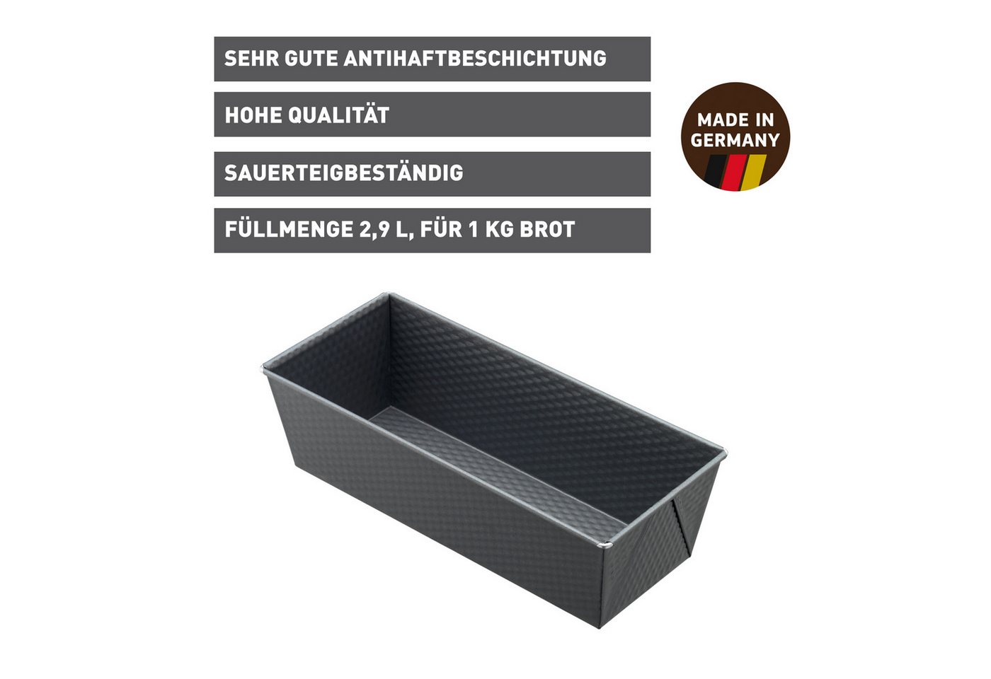 Kaiser Backformen Brotbackform Inspiration, (1-tlg), Brotbackform, Kastenbackform, Stahl antihaftbeschichtet, langlebig – Bild 5 von 5