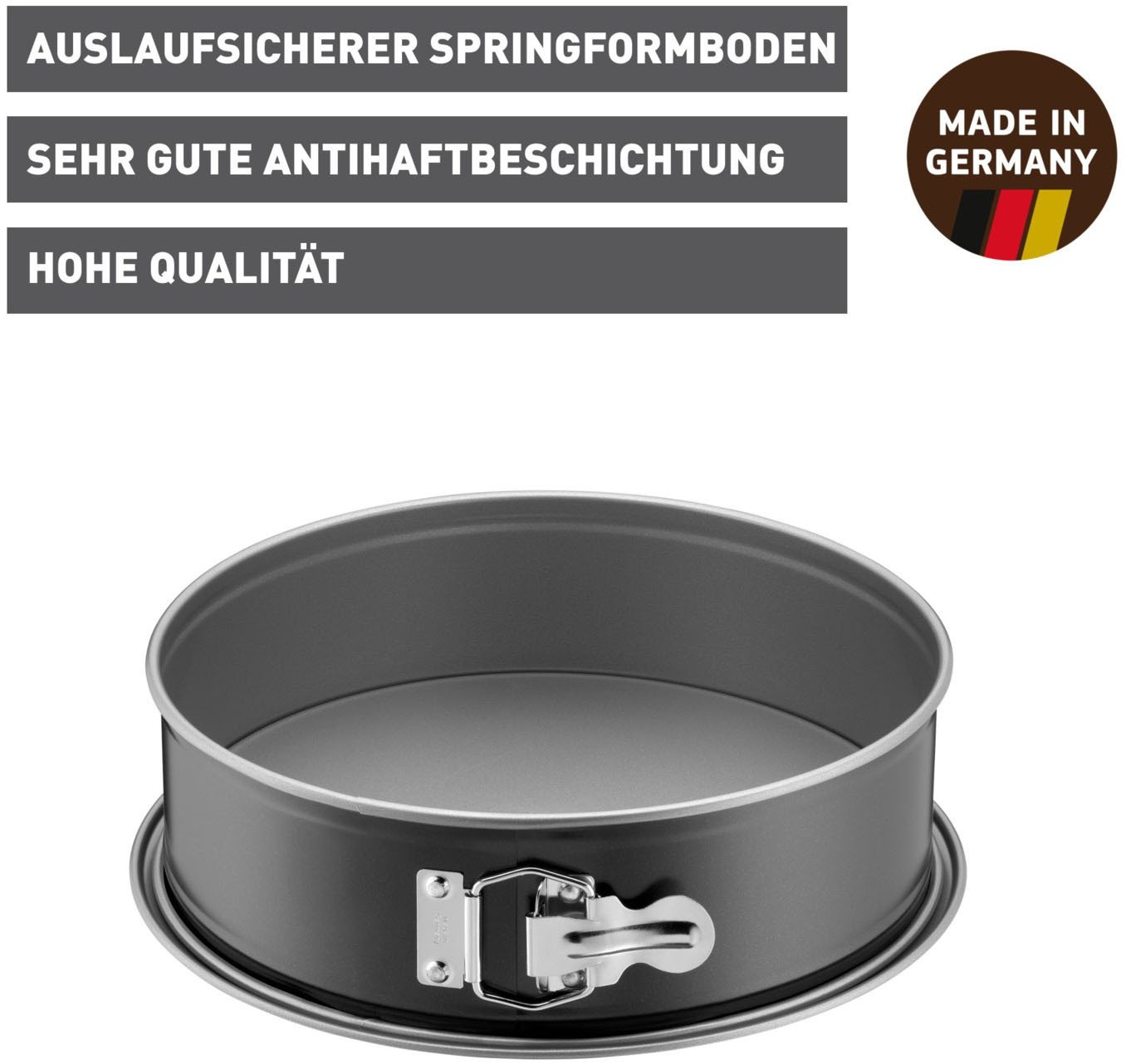 Kaiser Backformen Springform Inspiration Springform Ø 26 cm, runde Kuchenform mit Flachboden, auslaufsicher, sehr gute Antihaftbeschichtung, Made in Germany – Bild 2 von 5