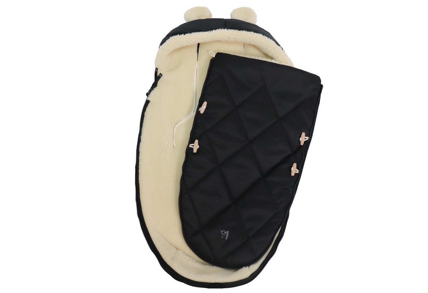 Kaiser Fußsack XL Ears Wool, Kinderwagen Fußsack – Bild 4 von 5