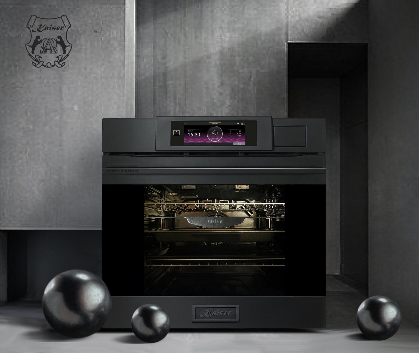 Kaiser Küchengeräte Backofen-Set Herd Set Autark Einbaubackofen XXL Multi 37,Multifunktions-Elektro-Dampfbackofen mit Dampfreinigung, 60 cm+Induktionskochfeld 6 – Bild 3 von 5