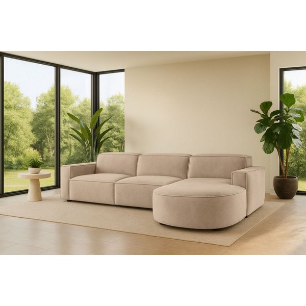 Kaiser Möbel Ecksofa Cursal Round – modulares L-Sofa mit sanften Rundungen, Einzelsofa, L-Form, modulares System, modernes Design