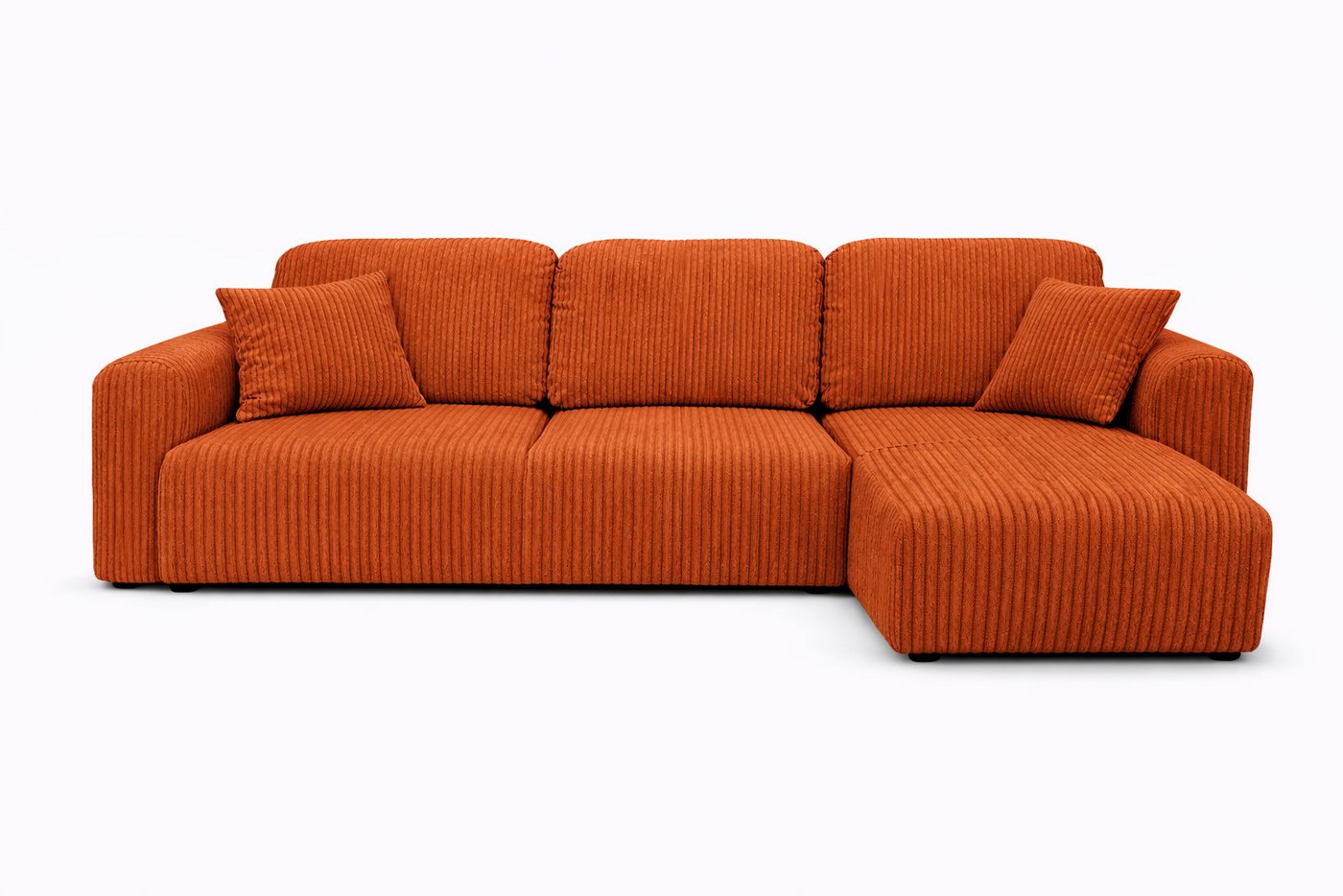 Kaiser Möbel Ecksofa mit Schlaffunktion und Bettkasten, Cordstoff Poso, Bingo L, HR-Schaum-Polsterung,Wellenfederung,Cordstoff Poso – Bild 2 von 5