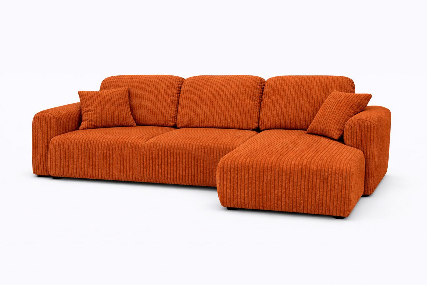 Kaiser Möbel Ecksofa mit Schlaffunktion und Bettkasten, Cordstoff Poso, Bingo L, HR-Schaum-Polsterung,Wellenfederung,Cordstoff Poso – Bild 3 von 5