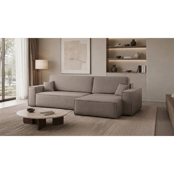 Kaiser Möbel Ecksofa mit schlaffunktion und bettkasten, BEST XL stoff Poso, Quelle, Verita, Mit Bettfunktion und Bettzeugfach