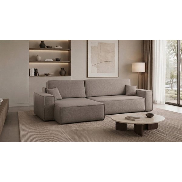 Kaiser Möbel Ecksofa mit schlaffunktion und bettkasten, BEST XL stoff Poso, Quelle, Verita, Mit Bettfunktion und Bettzeugfach