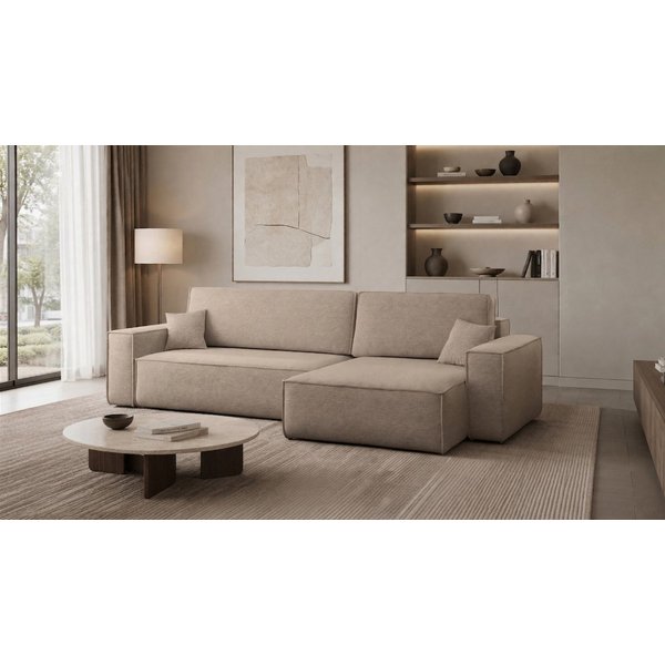 Kaiser Möbel Ecksofa mit schlaffunktion und bettkasten, BEST XL stoff Poso, Quelle, Verita, Mit Bettfunktion und Bettzeugfach